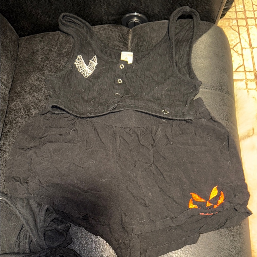 Black and Orange Women's Pajama Set